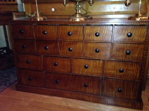 Tiger Maple Apothecary Cabinet