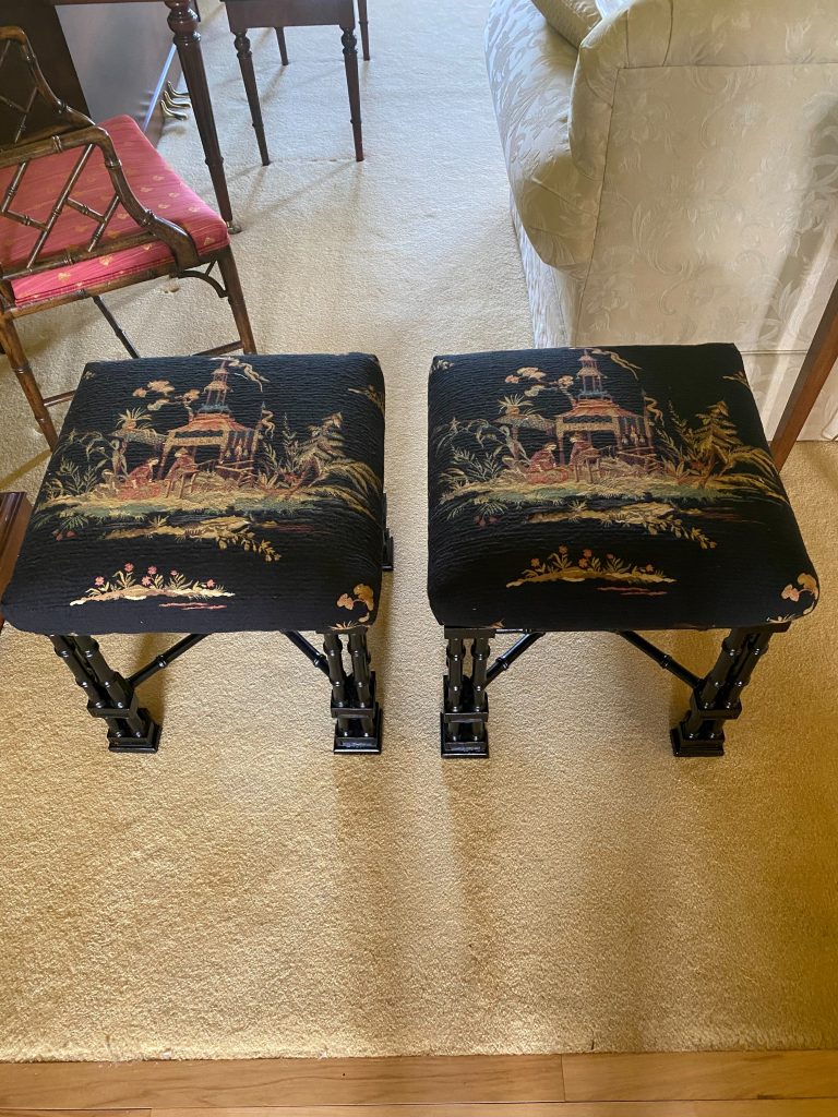 Matching Chinoserie Benches